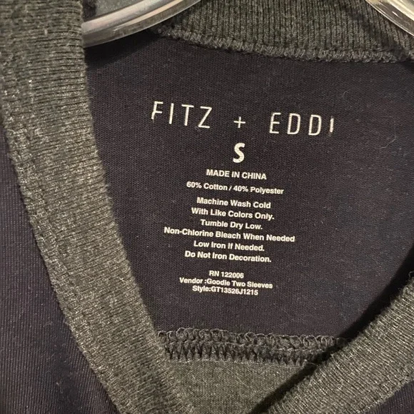 Trendy Black and Gray Crop Top - Picture 3 of 3